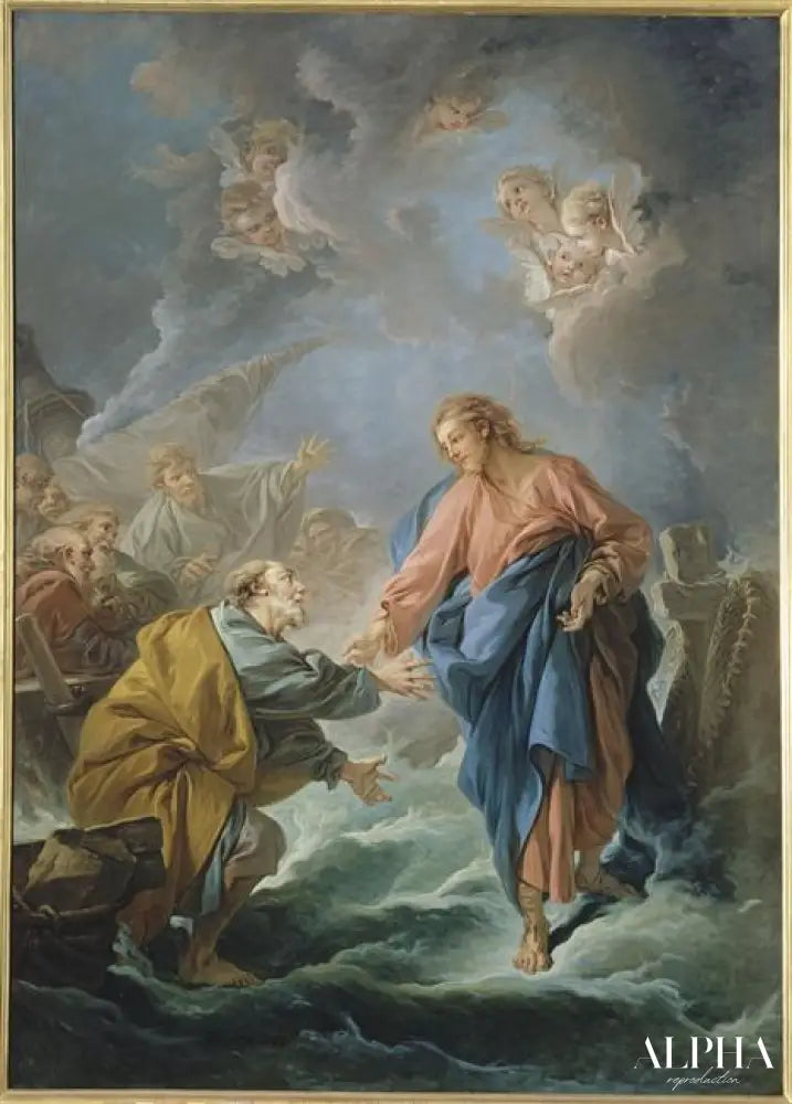 St. Peter Invited to Walk on the Water - François Boucher - Reproductions de tableaux et peintures haut de gamme