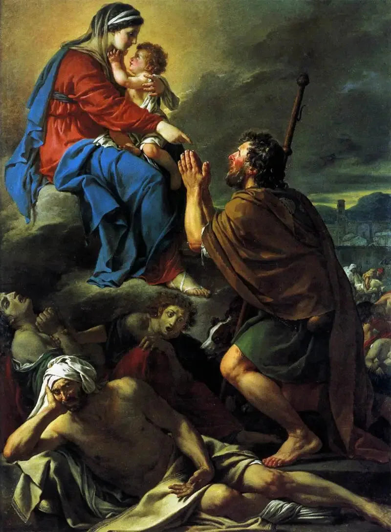 Saint Roch intercédant auprès de la Vierge - Jacques-Louis David image 1 reproduction artisanale de tableau