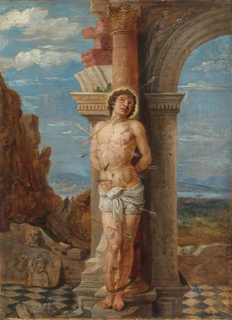 Saint Sébastien (d'après Andrea Mantegna) - David Teniers le Jeune
เซนต์เซบาสเตียน (อ้างอิงจากอันเดรีย มันเทญญา) - เดวิด เทเนียร์ส เดอ จูเนียร์