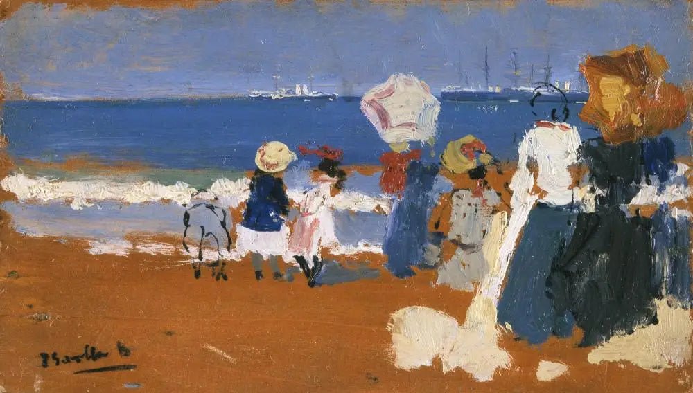 Saint-Sébastien (Parasol) - Joaquín Sorolla image 1 reproduction artisanale de tableau
