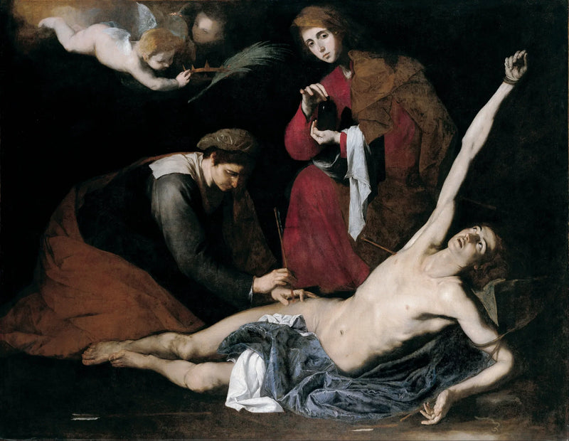 เซนต์เซบาสเตียนที่ได้รับการรักษาโดยหญิงสาวศักดิ์สิทธิ์ - Jusepe de Ribera