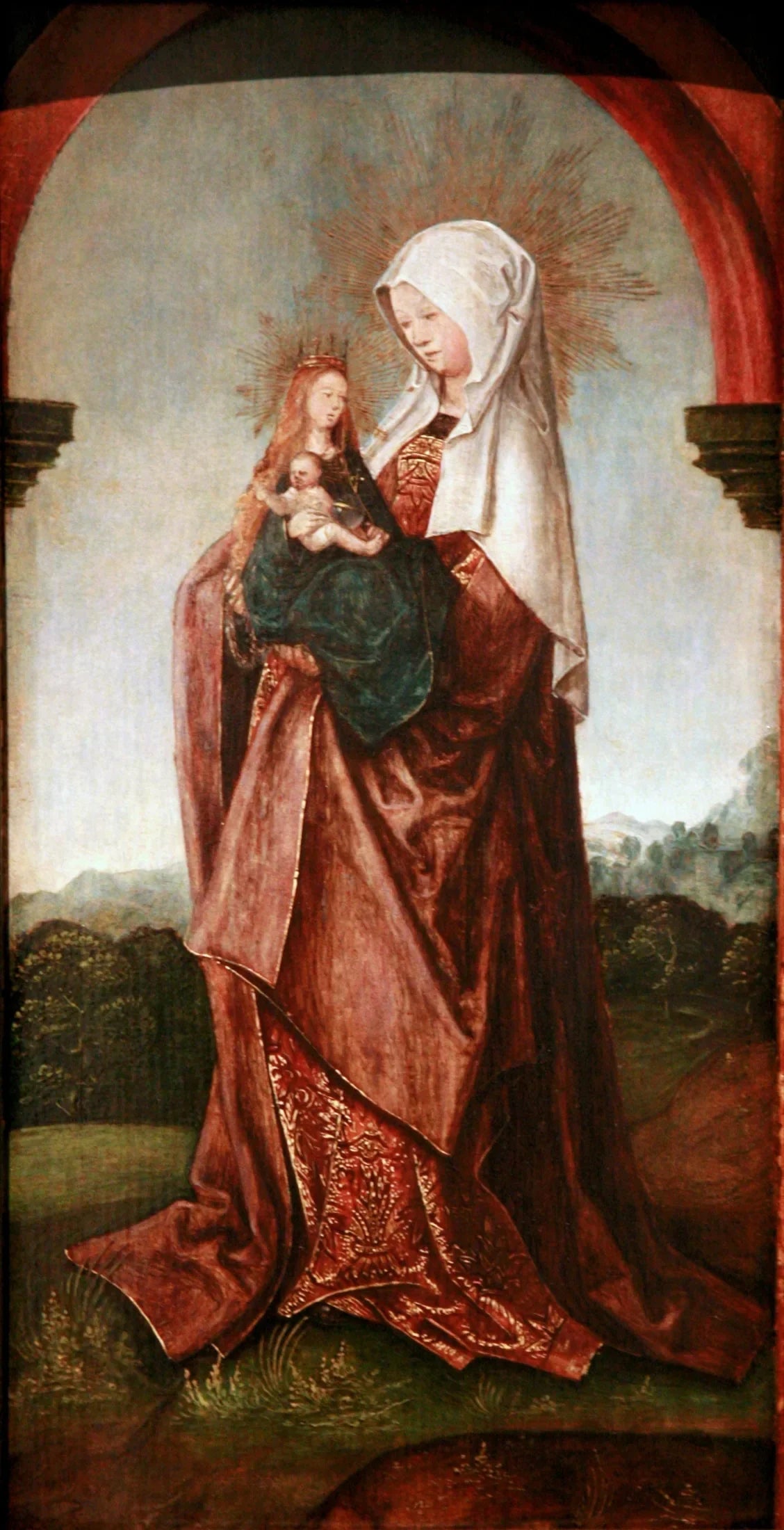 Sainte Anne portant la Vierge et l'Enfant - Jacob Cornelisz van Oostsanen image 1 copie peinte à la main à l’huile