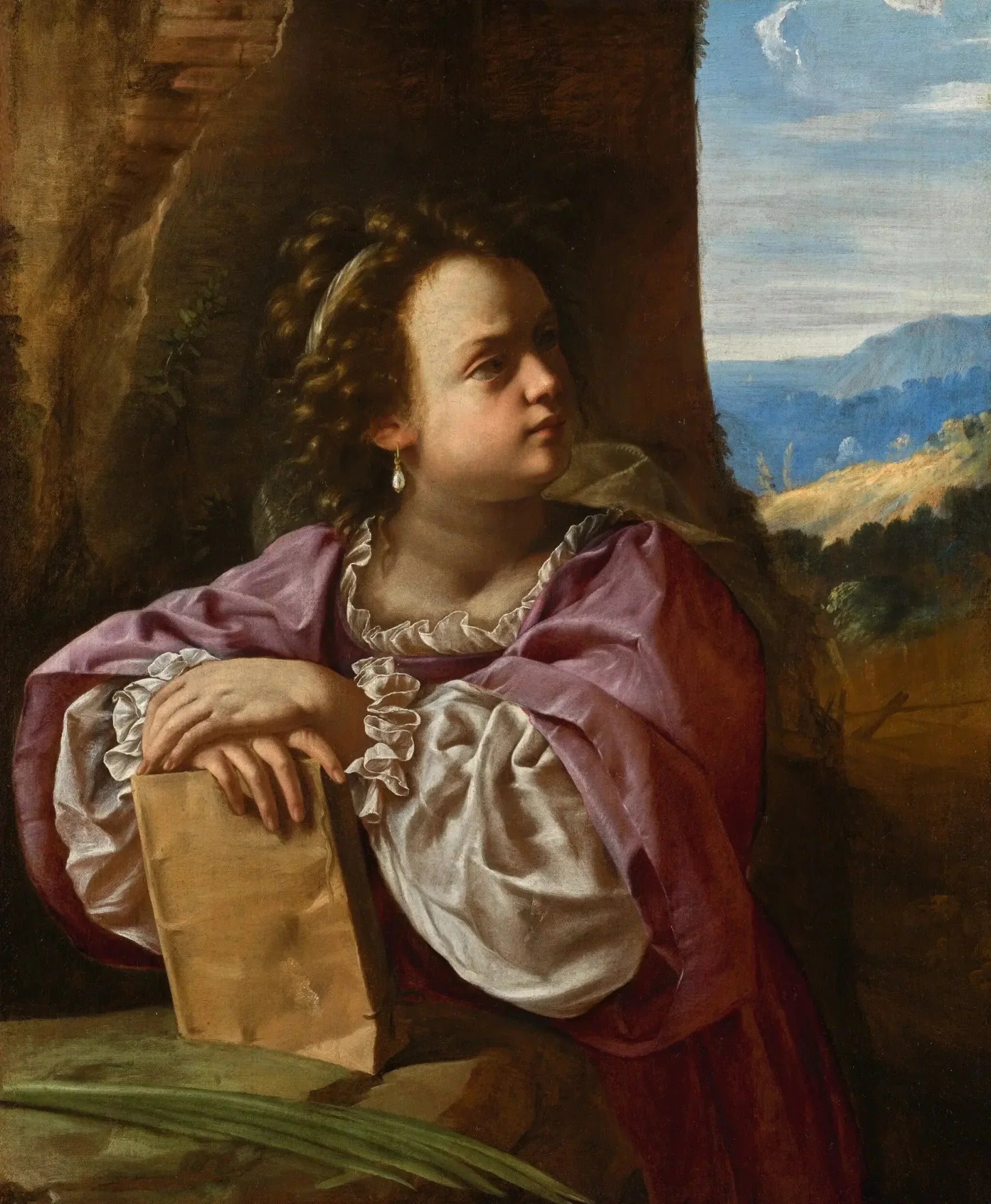 Sainte Catherine d'Alexandrie - Artemisia Gentileschi image 1 copie de tableau peinte à la main