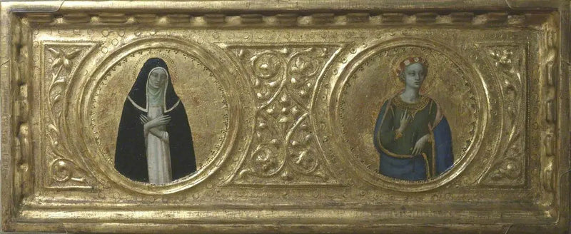 เซนต์ Catherine de Sienne และ เซนต์ Cécile (ด้านหน้า, แผงด้านซ้าย) - Fra Angelico