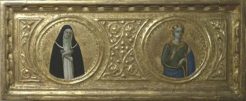 เซนต์ Catherine de Sienne และ เซนต์ Cécile (ด้านหน้า, แผงด้านซ้าย) - Fra Angelico