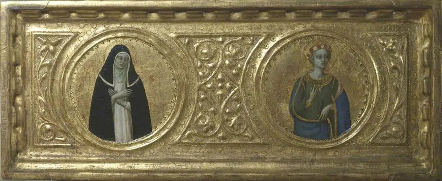เซนต์ Catherine de Sienne และ เซนต์ Cécile (ด้านหน้า, แผงด้านซ้าย) - Fra Angelico