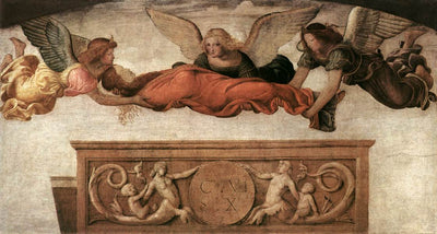 Sainte Catherine portée en terre par des anges - Bernardino Luini - Alpha Reproduction