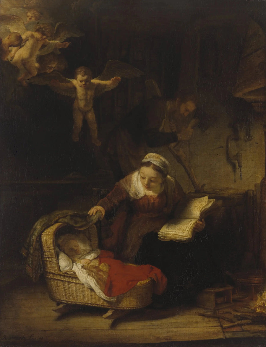 La Sainte Famille avec les anges, 1645 — Rembrandt