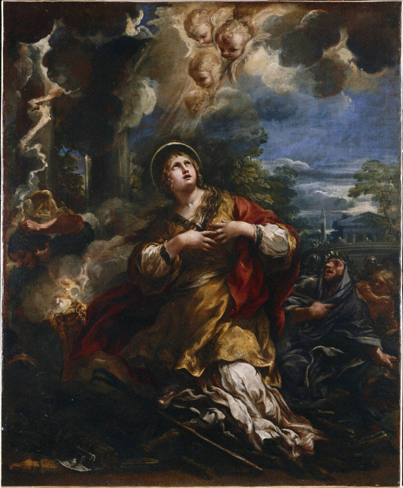 เซนต์มาร์ทีนปฏิเสธที่จะบูชาเทพเจ้า - Pietro da Cortona