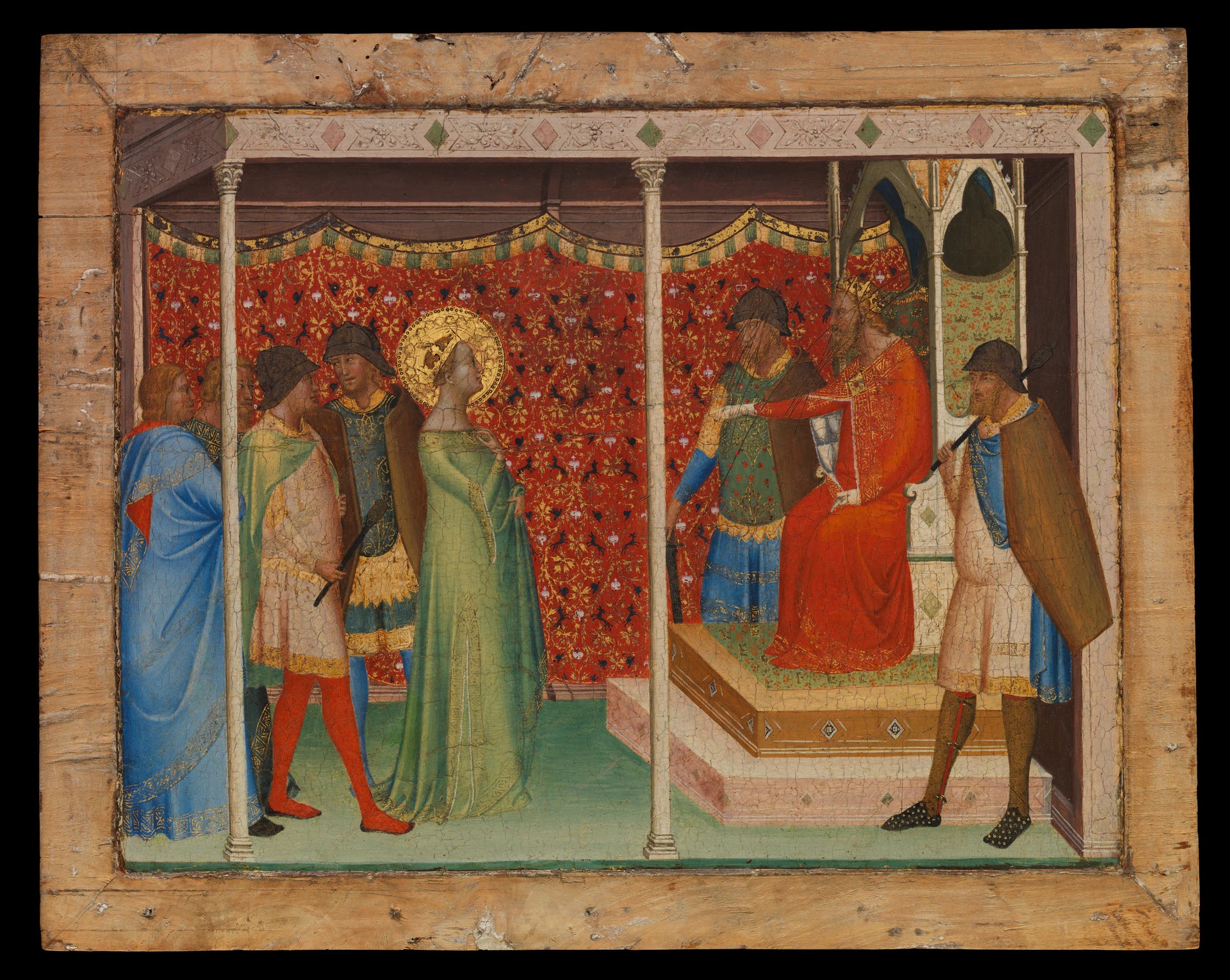 Sainte Réparate devant l'empereur Dèce - Bernardo Daddi