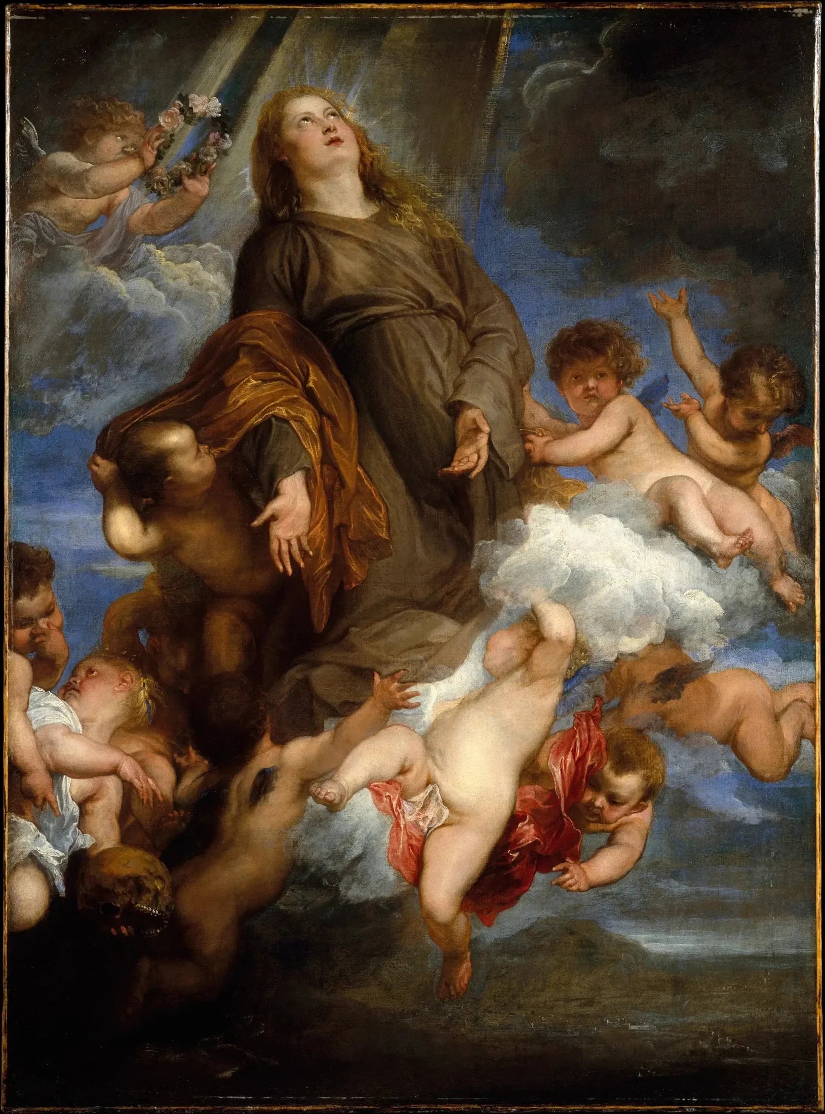 Sainte Rosalie intercédant pour les pestiférés de Palerme - Antoine van Dyck image 1 copie peinte à la main à l’huile