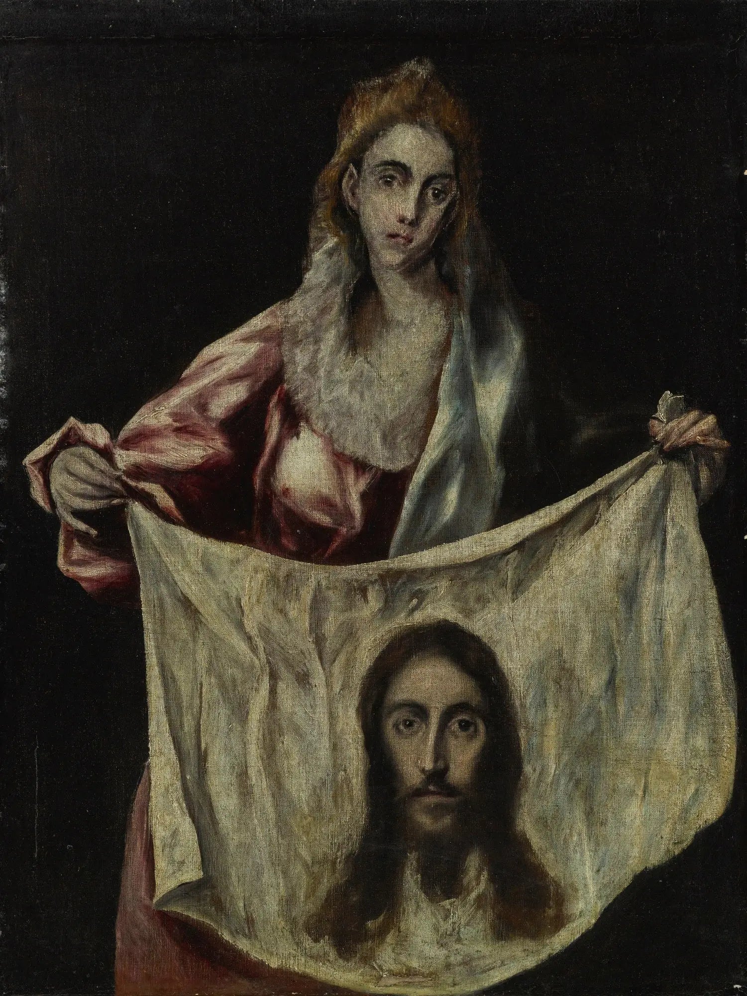 Sainte Véronique locataire d'un foulard - El Greco image 1 reproduction artisanale de tableau