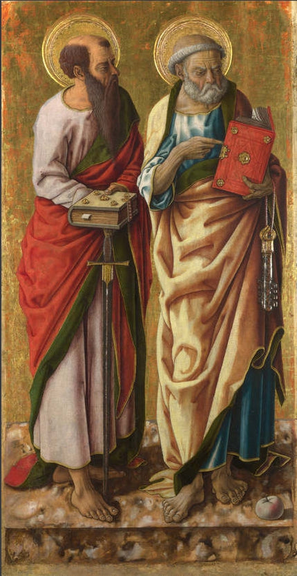 Saints Pierre et Paul - Carlo Crivelli image 1 copie peinte à la main à l’huile