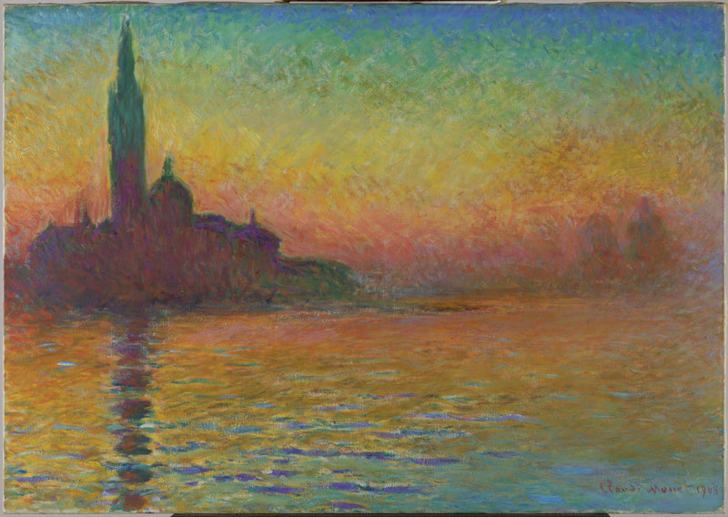 San Giorgio Maggiore เวลาพลบค่ํา W1768 - Claude Monet