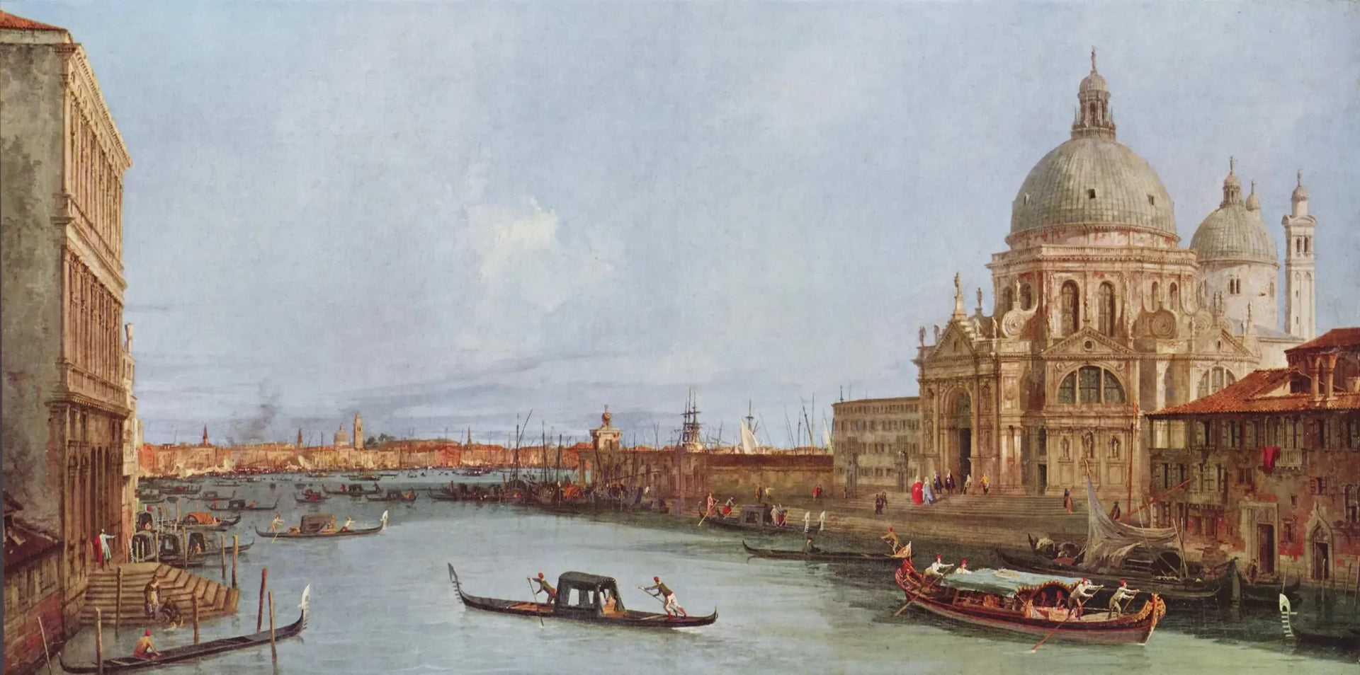 Santa Maria della Salute, Venise du Grand Canal - Canaletto image 1 copie peinte à la main à l’huile