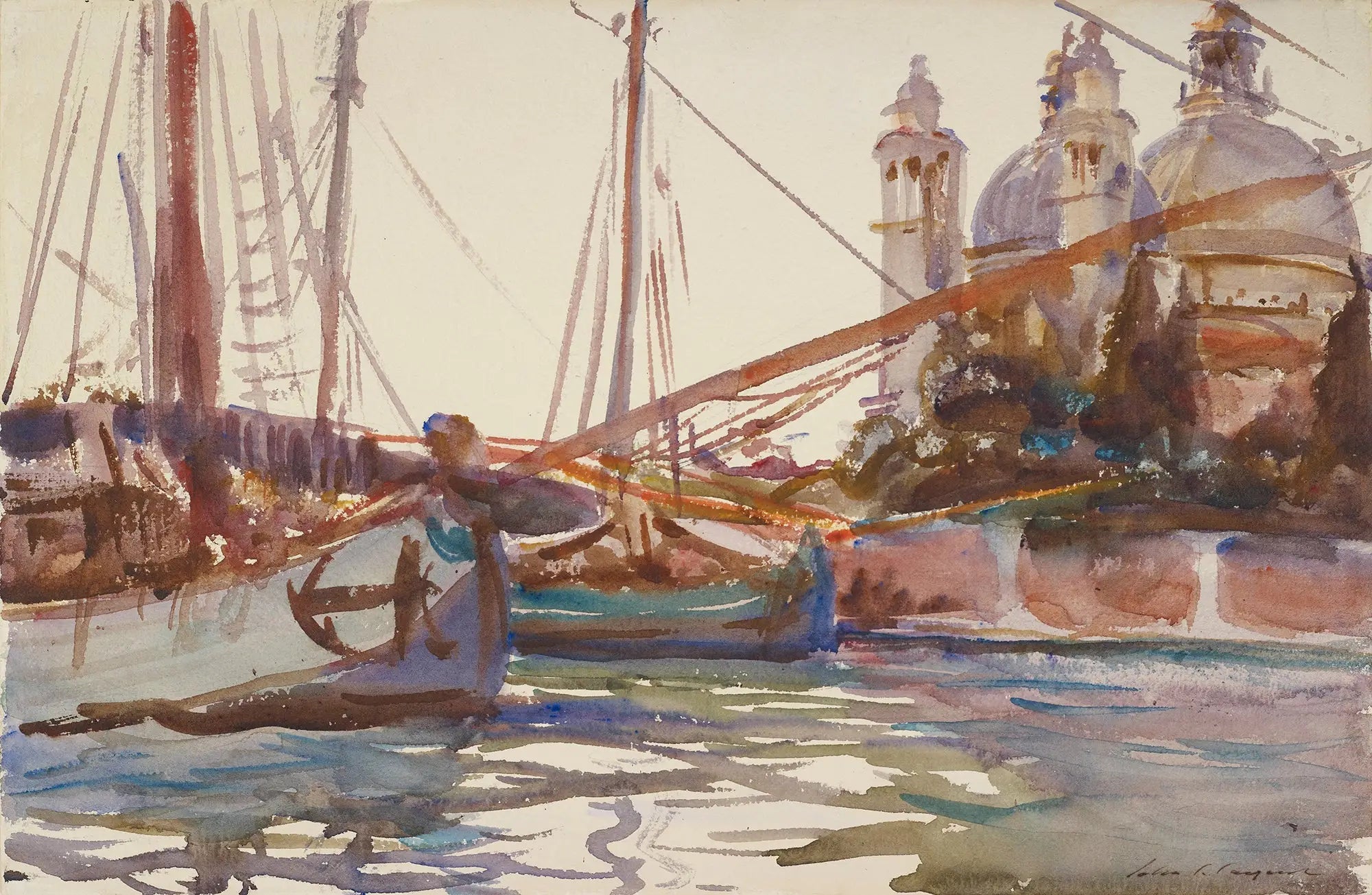 Santa Maria della Salute, Venise - John Singer Sargent image 1 copie peinte à la main à l’huile