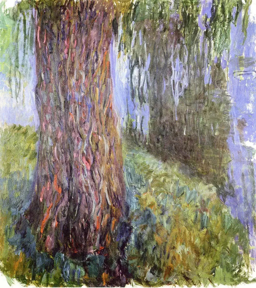 ต้นหลิวร้องไห้และสระบัว - Claude Monet