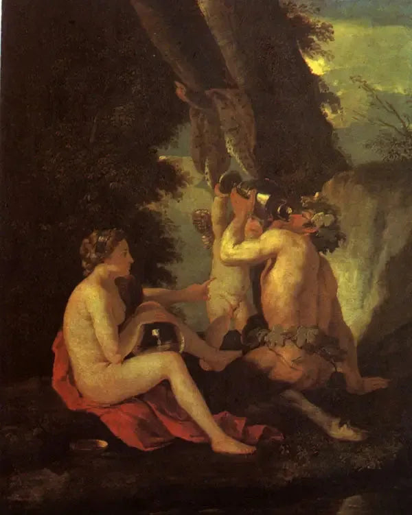 ฉากงานเลี้ยงเหล้า หรือ นางเงือกและซาไตรย์ดื่มน้ำ - Nicolas Poussin