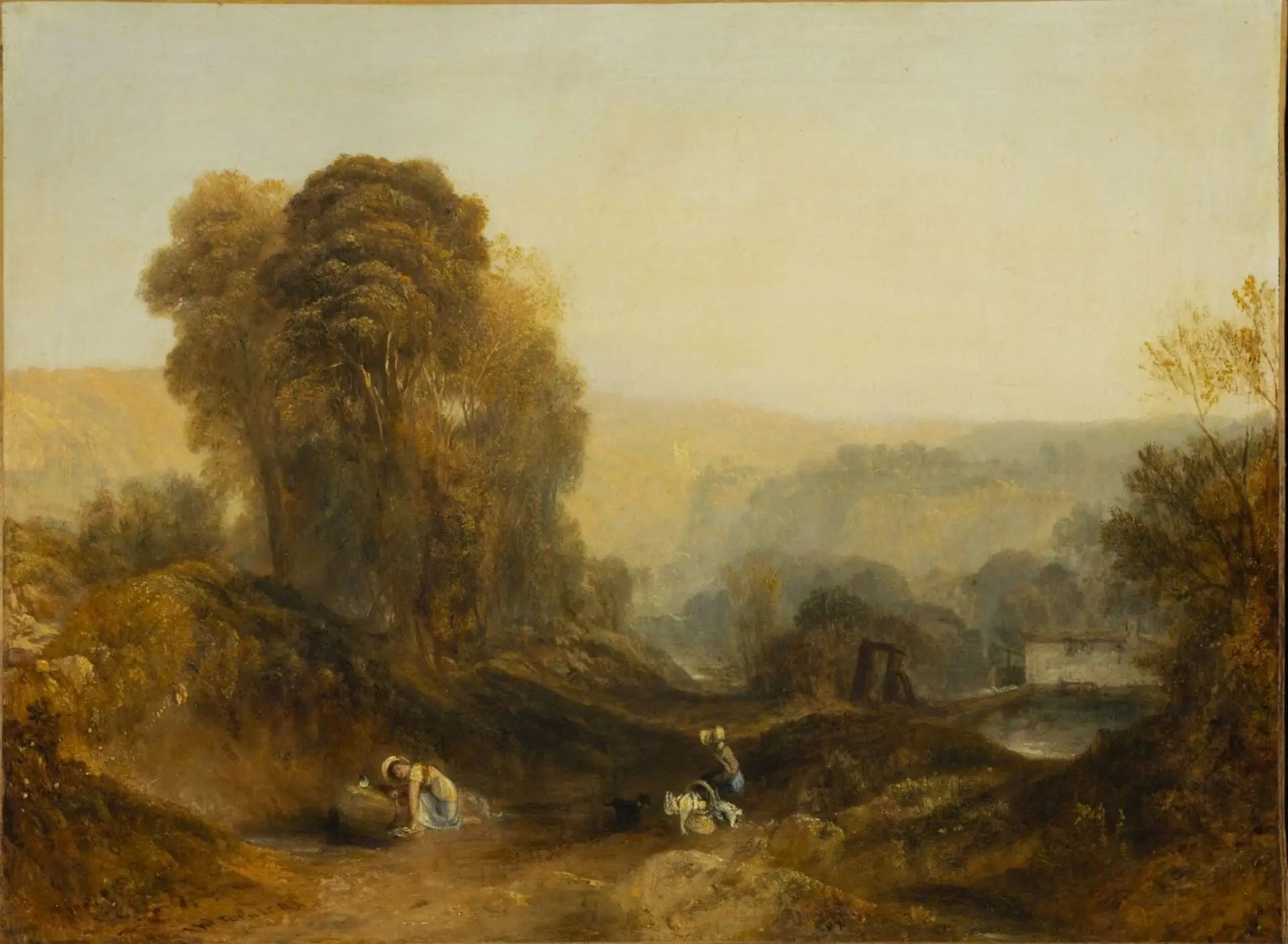 Scène dans le Derbyshire - J. M. W. Turner image 1 reproduction d’œuvre d’art à l’huile