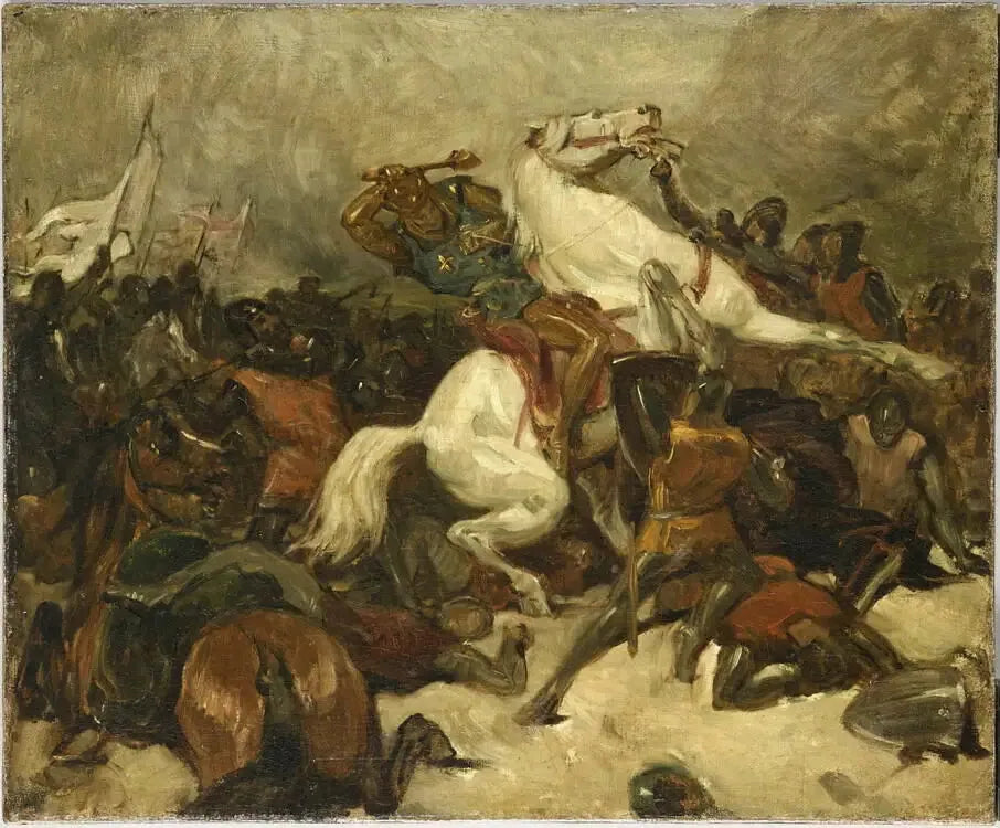 Scène de bataille - Eugène Delacroix image 2 copie de tableau peinte à la main