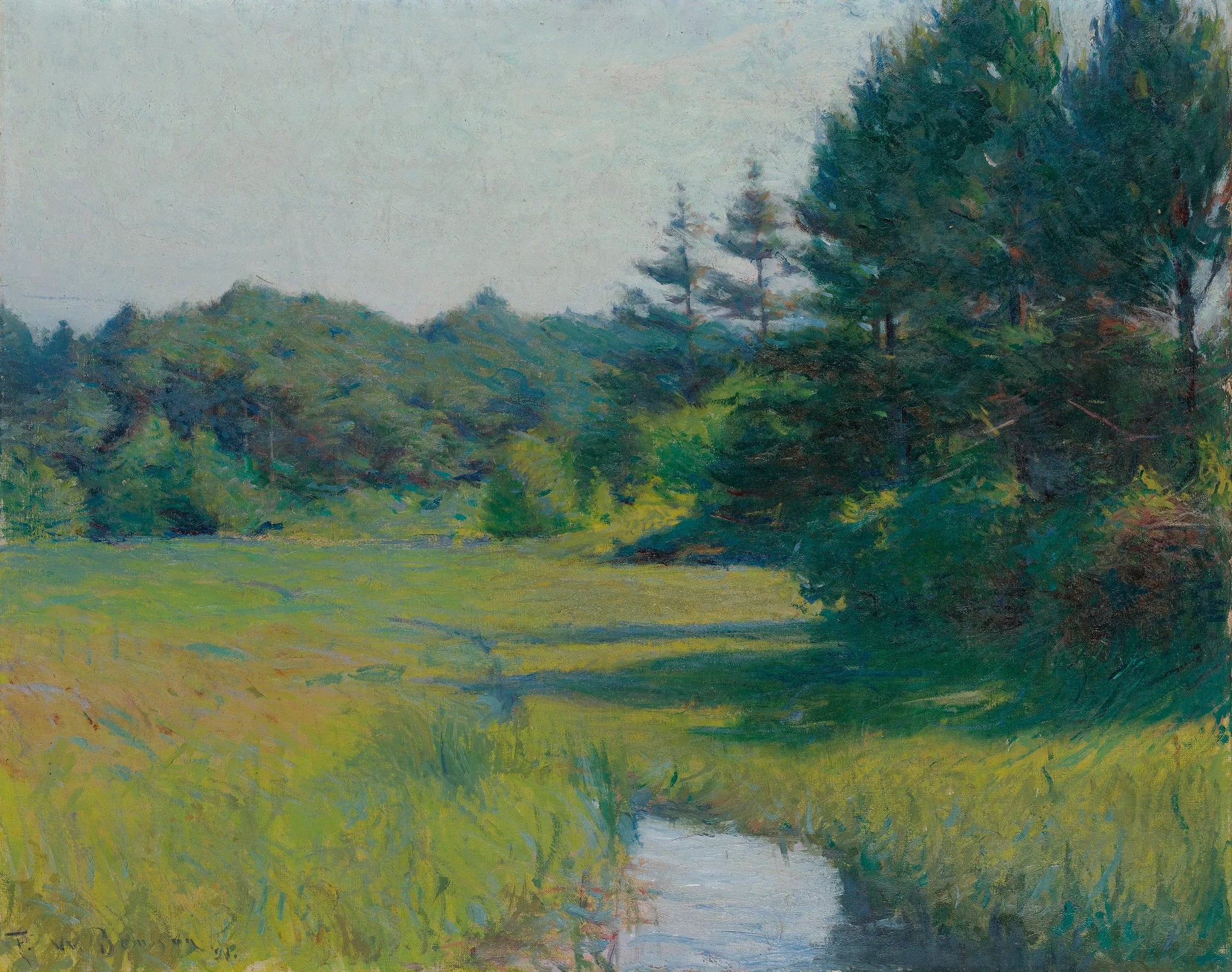 Scène de rivière - Frank Weston Benson image 1 copie de tableau peinte à la main