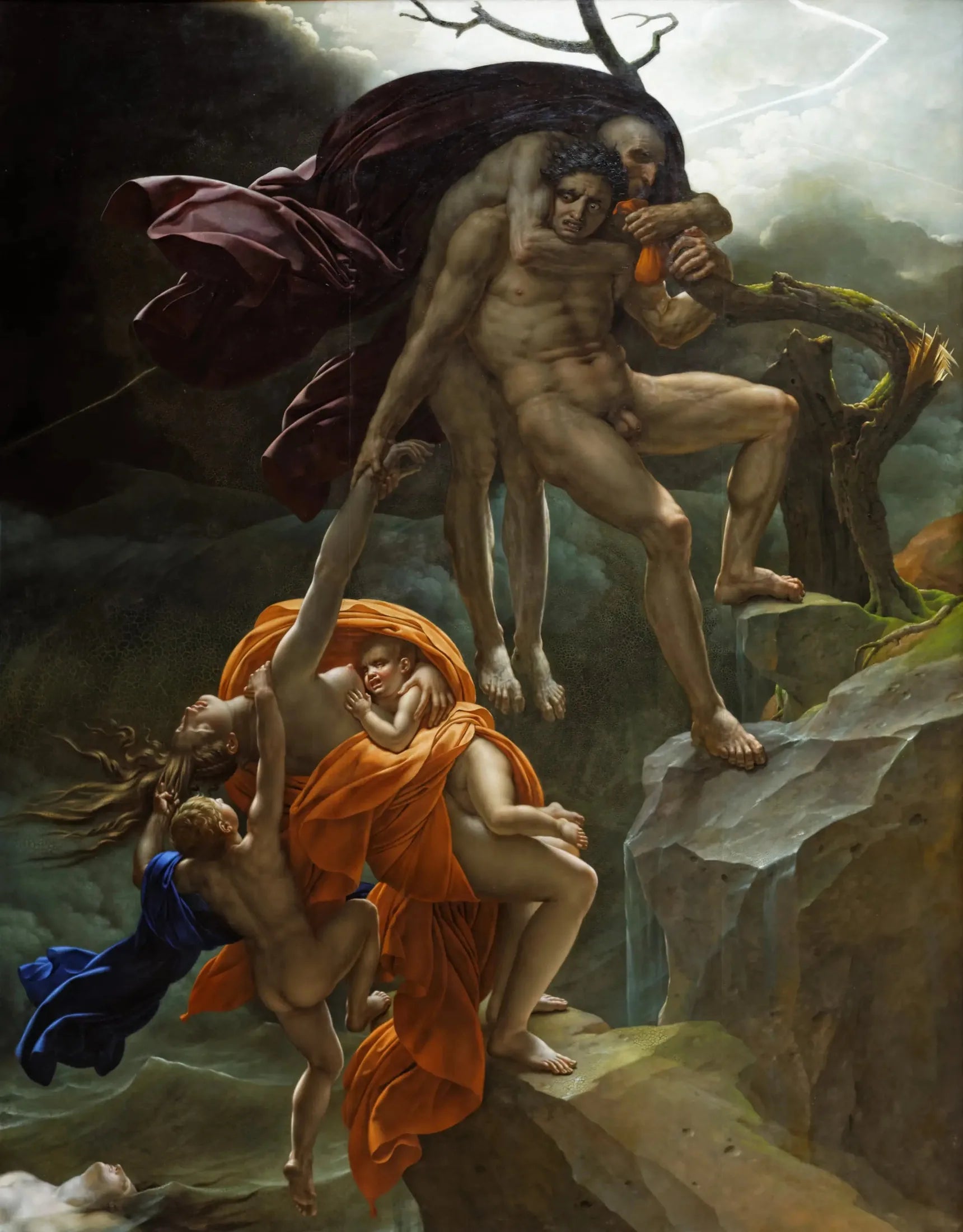 Scène du déluge - Anne-Louis Girodet image 1 copie peinte à la main à l’huile