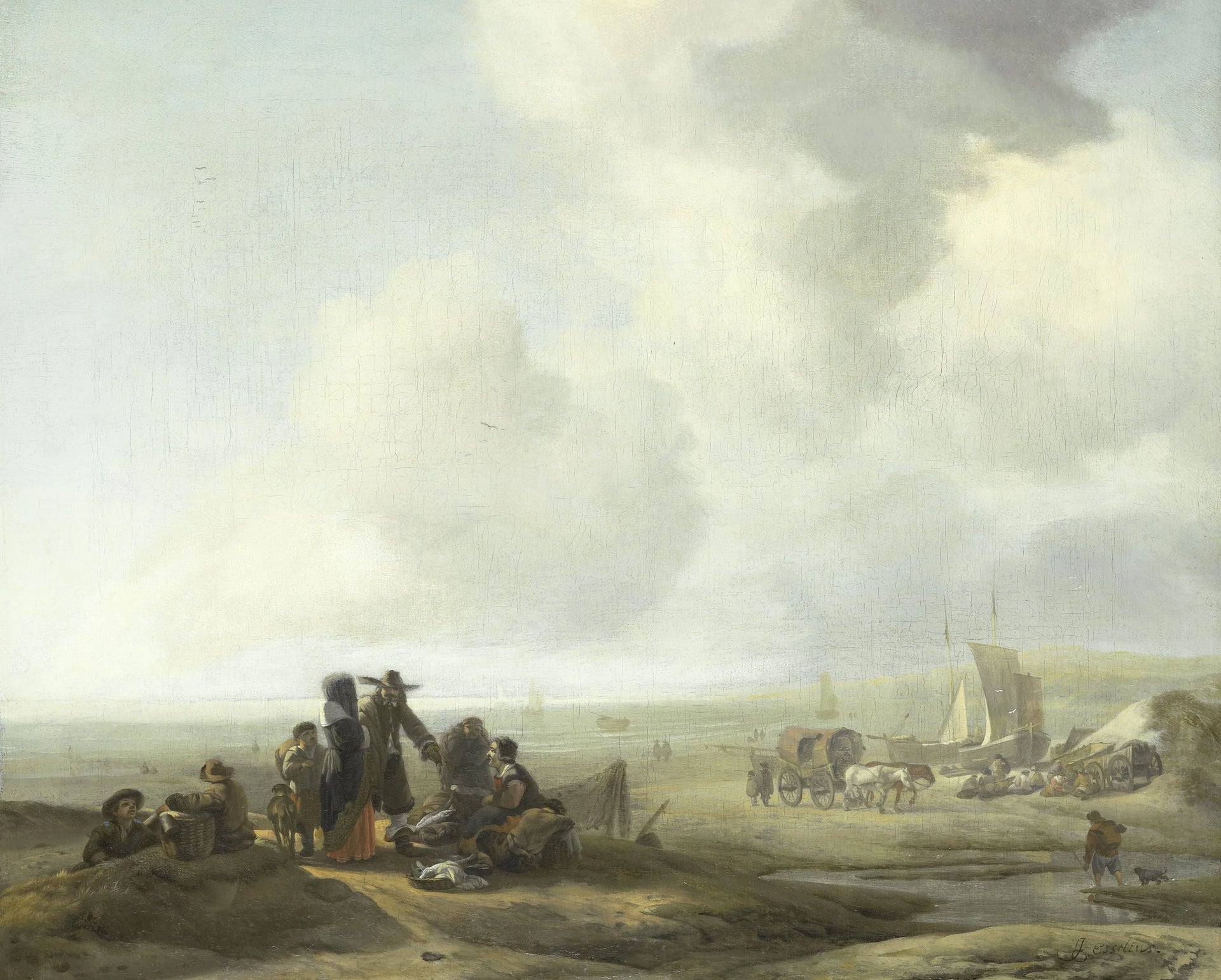 Scène de plage - Jacob Esselens