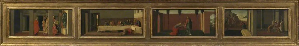 Scènes de la vie de Marie-Madeleine: copie moderne d’après Sandro Botticelli (quatre panneaux de prédelle) - Sandro
