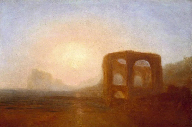 ชายฝั่งทะเลที่มีซากปรักหักพัง น่าจะเป็นอ่าวของ Baiae - J. M. W. Turner
