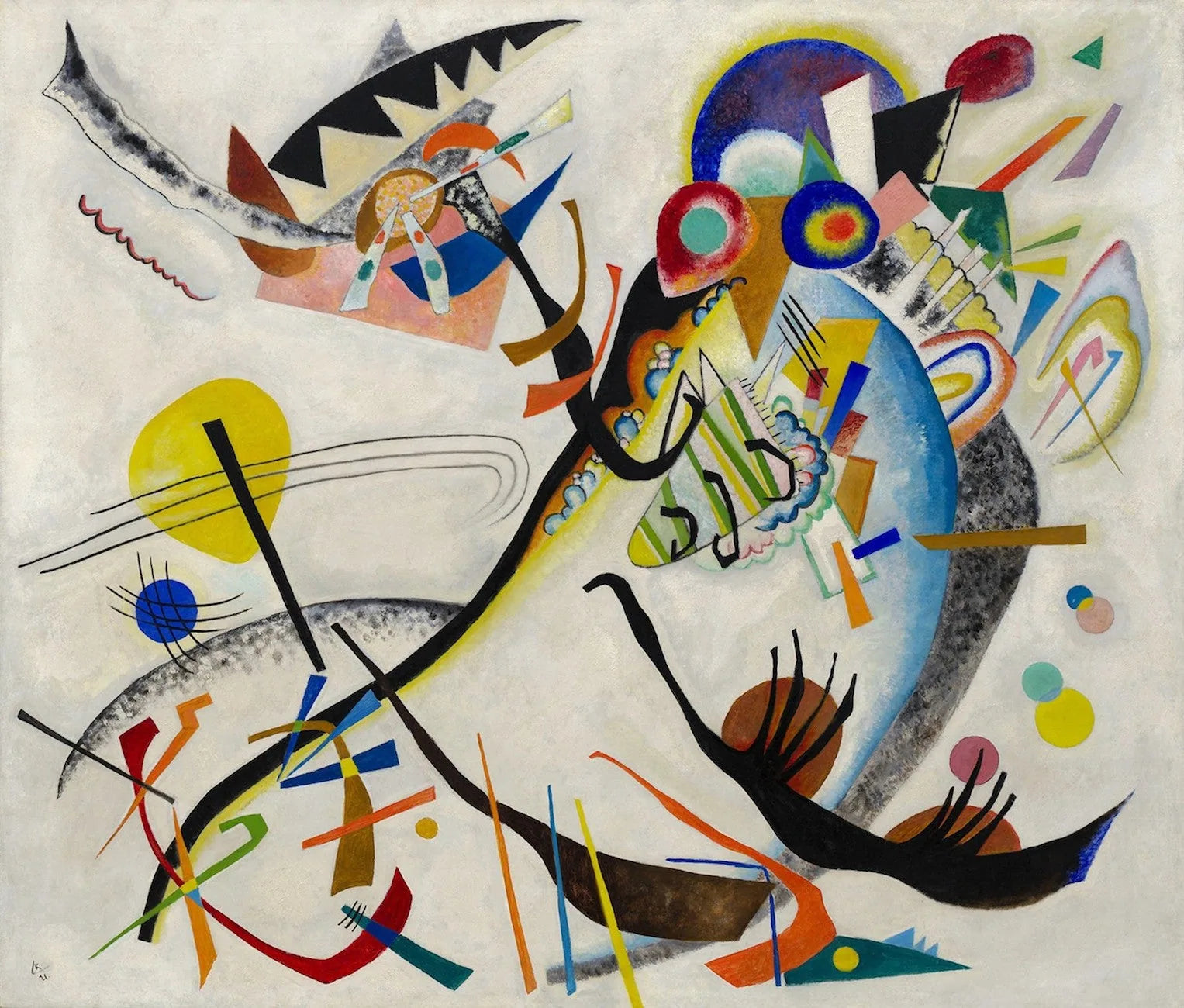 Segment bleu - Vassily Kandinsky image 1 copie de tableau peinte à la main