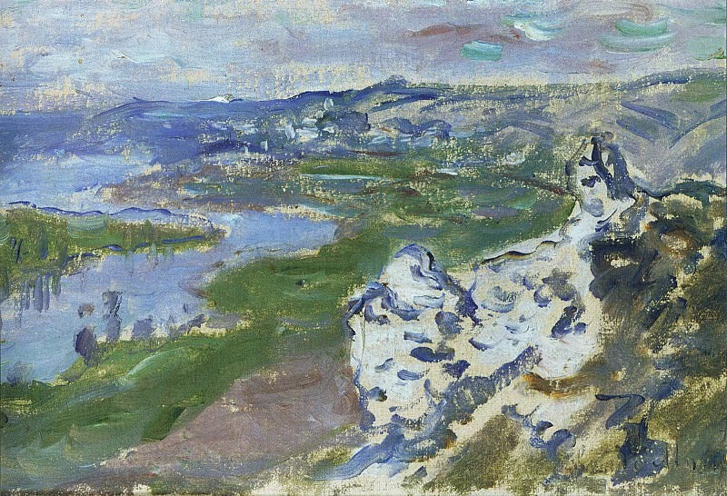 แม่น้ําแซนเมื่อมองจากความสูงของ Chantemesle W671 - Claude Monet
