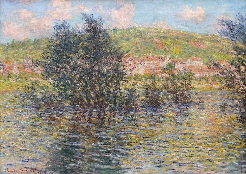 La Seine à Vétheuil, effet de soleil après la pluie W528 par Claude Monet