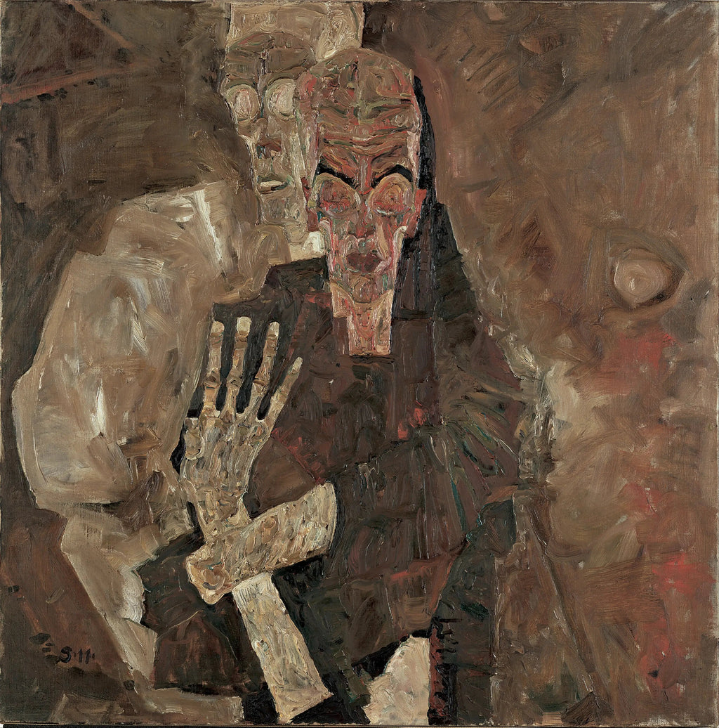 Self-Seer II (La Mort et l'Homme) - Egon Schiele image 1 reproduction de peinture à l’huile