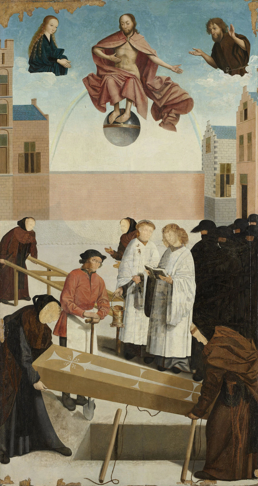 Les sept œuvres de miséricorde. 4 : Enterrer les morts. - Maître d'Alkmaar