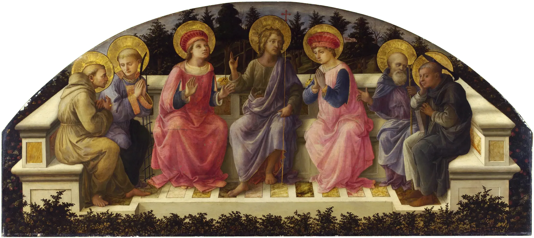 Seven Saints - Fra Filippo Lippi image 1 reproduction de peinture à l’huile