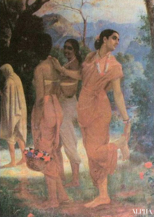 Shakuntala - Raja Ravi Varma - Reproductions de tableaux et peintures haut de gamme