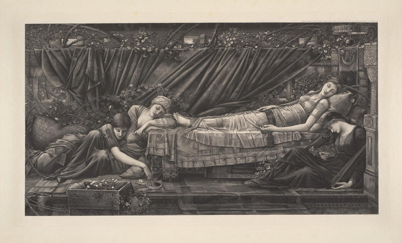La Tonnelle de roses, petite version - Edward Burne-Jones