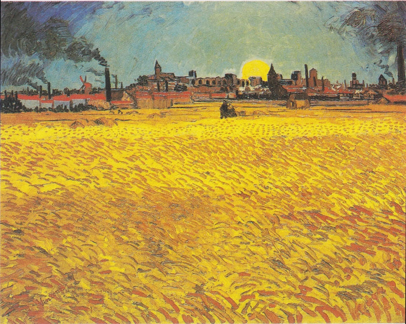 ทุ่งข้าวสาลีในยามพระอาทิตย์ตก - Vincent van Gogh