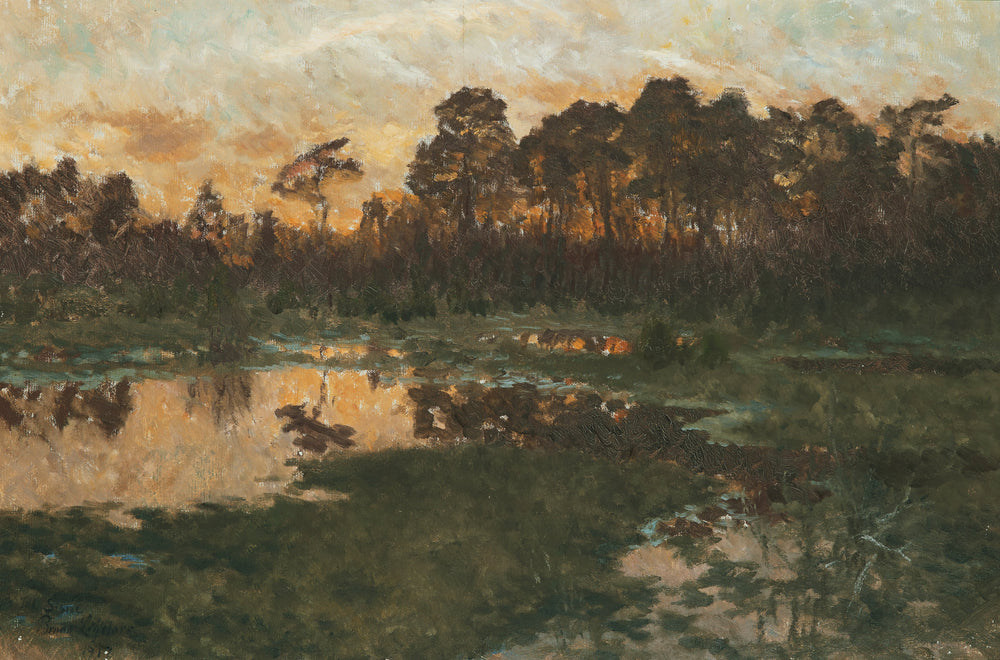 Soirée de printemps - Bruno Liljefors image 1 copie de tableau peinte à la main