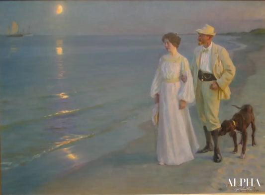 Soirée d'été sur la plage de Skagen - Peder Severin Kroyer - Reproductions de tableaux et peintures haut de gamme