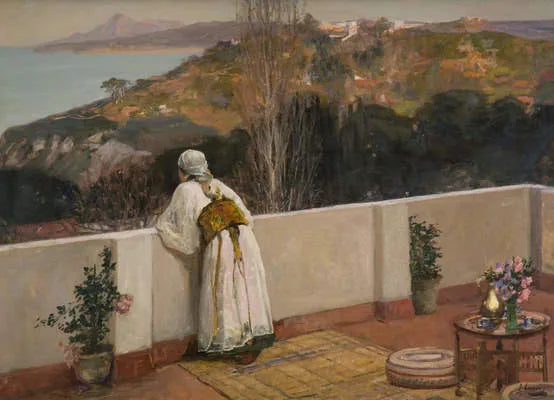 Soirée, Tanger - John Lavery image 1 reproduction de peinture à l’huile