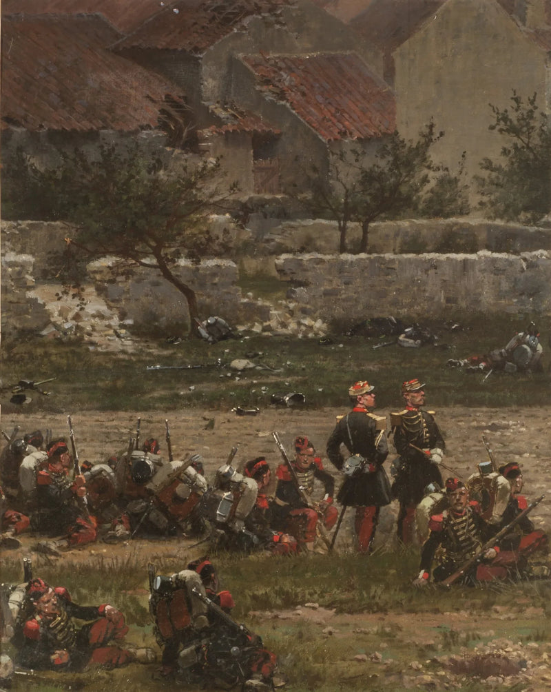 ทหารพักผ่อน (ภาพพาโนรามาของการรบที่ Rezonville) (ชิ้นส่วน) - Édouard Detaille