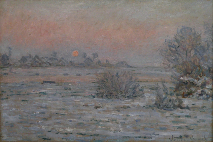 ดวงอาทิตย์ฤดูหนาวที่ลาวาคูร์ - Claude Monet