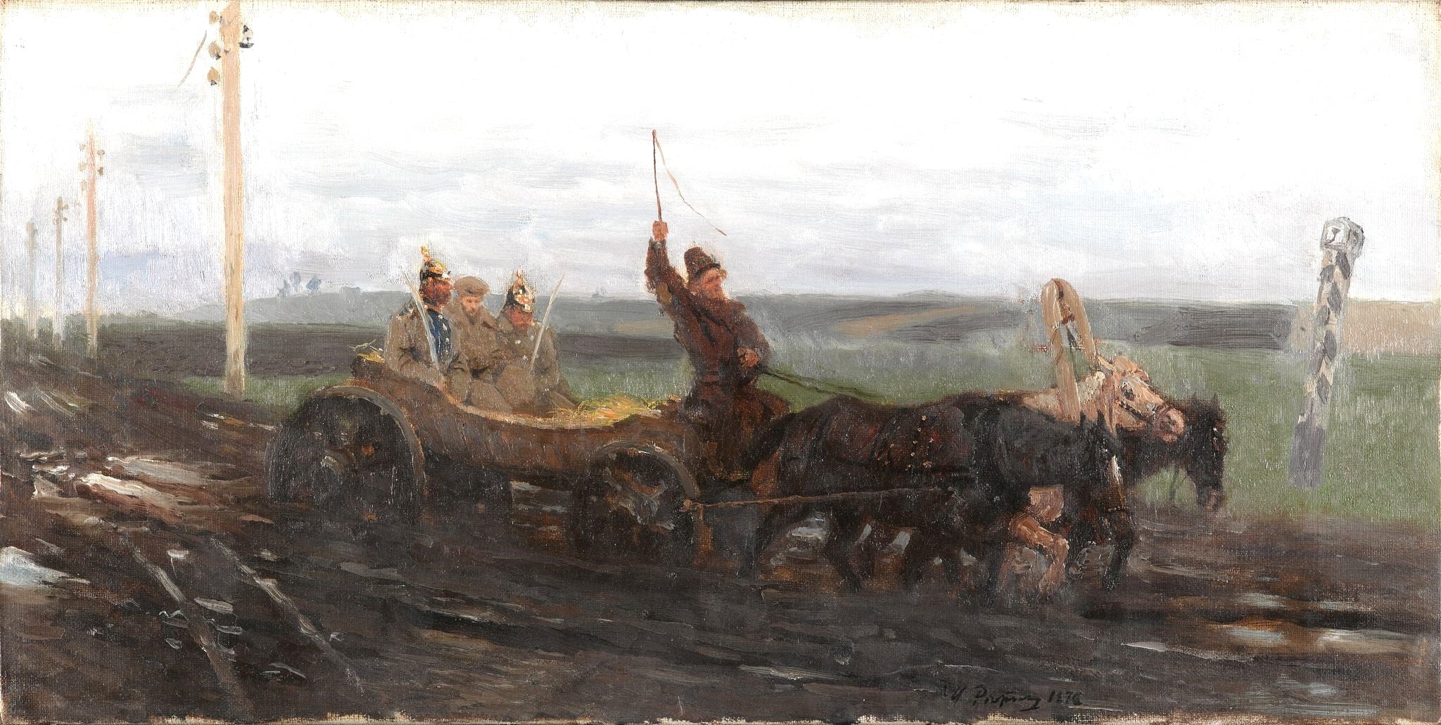 Sous bonne garde. Sur une route de vente - Ilya Repin - Alpha Reproduction