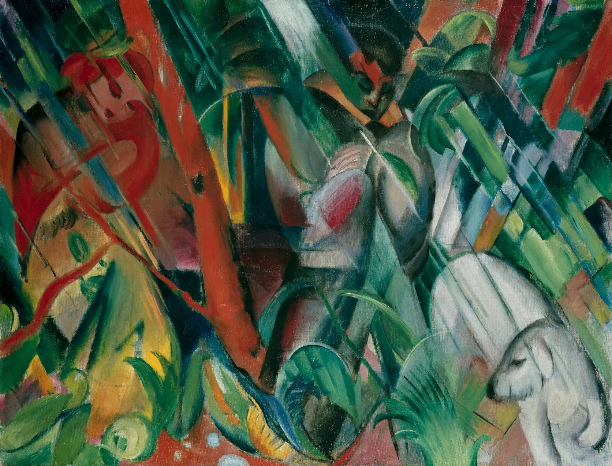 Sous la pluie - Franz Marc image 1 reproduction artisanale de tableau