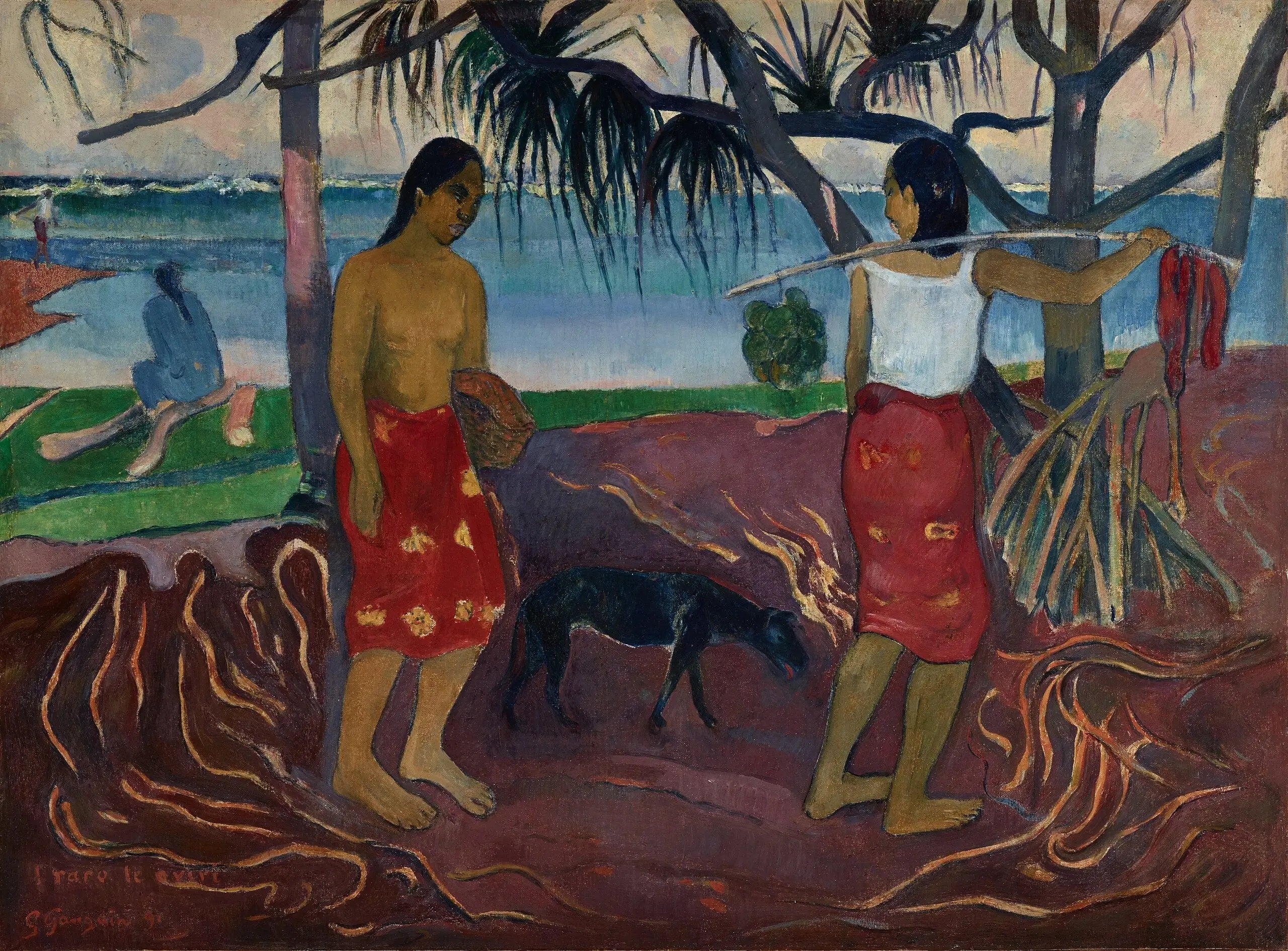 Reproduction du tableau « Sous le Pandanus - Paul Gauguin » par Alpha Reproduction en peinture à l’huile