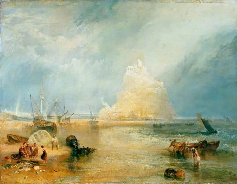 St Michael's Mount, Cornwall - J. M. W. Turner image 1 copie peinte à la main à l’huile