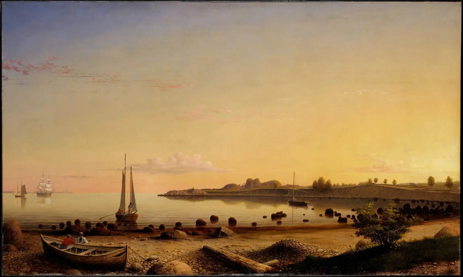 Stage Fort à travers le port de Gloucester - Fitz Henry Lane image 1 reproduction d’œuvre d’art à l’huile