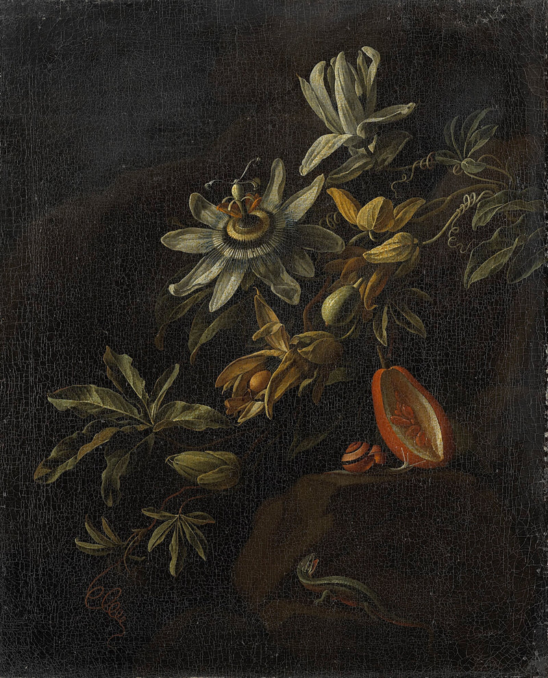 Nature morte aux fleurs et insectes - Elias van den Broeck