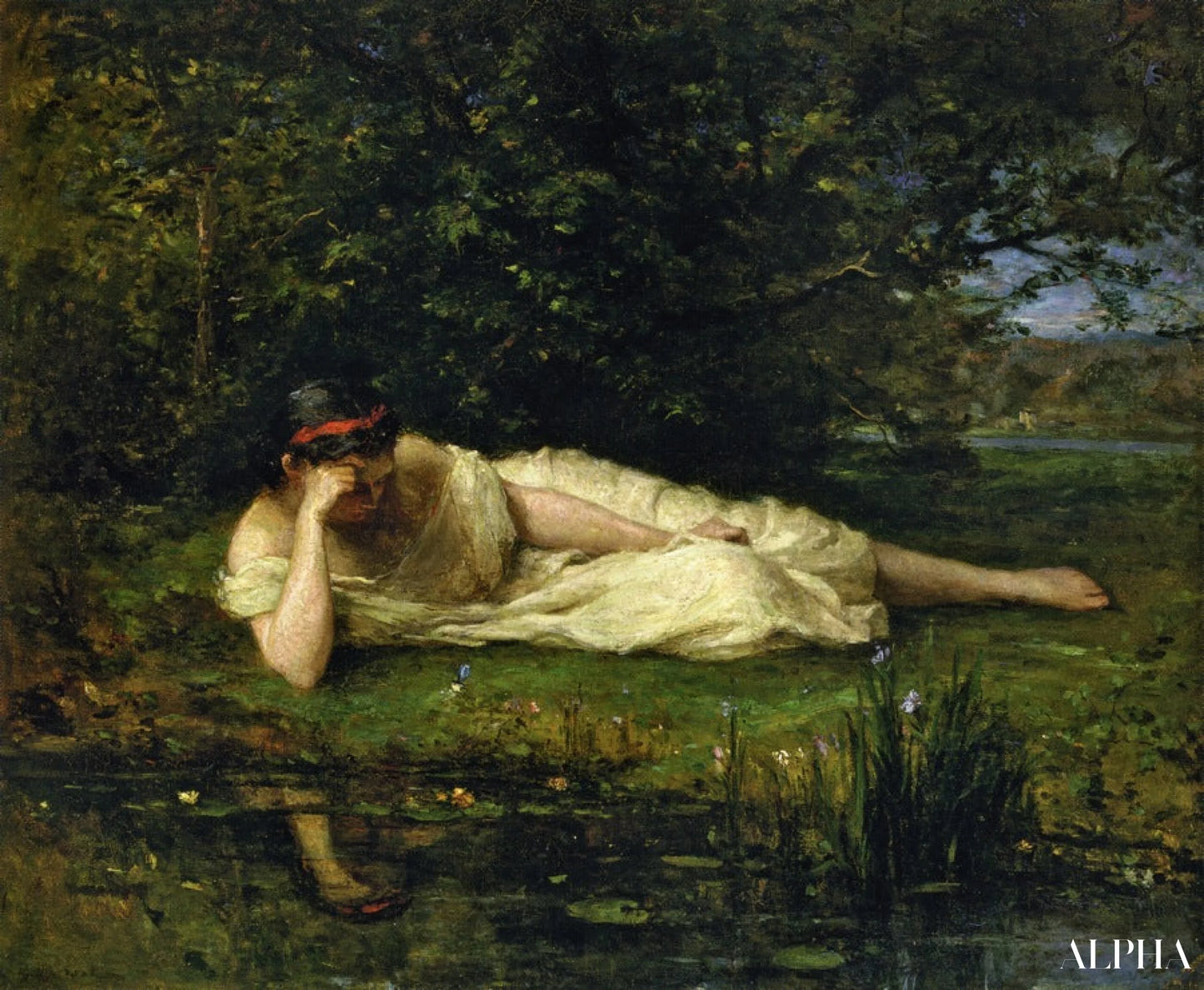 Study, The Water's Edge - Berthe Morisot - High-end reproductions of paintings and artworks